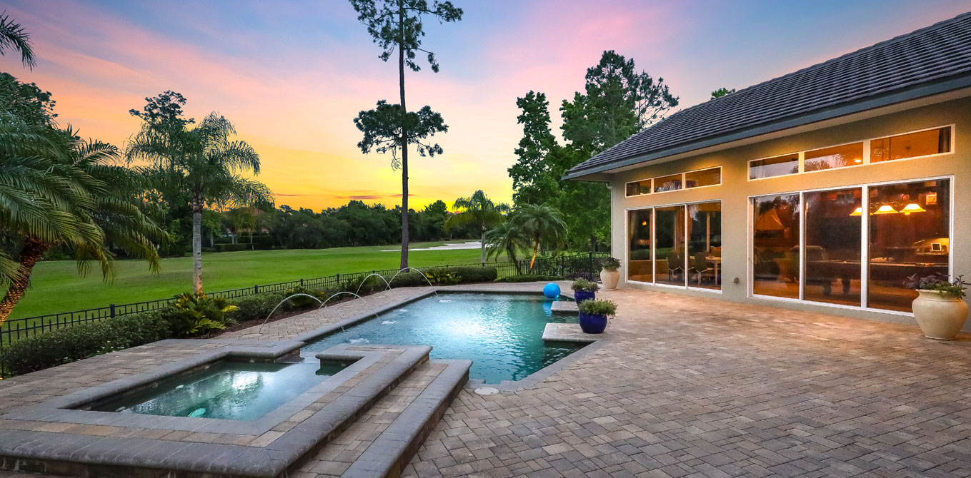 pool area of an isleworth home for sale